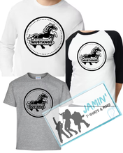 Load image into Gallery viewer, Meadowview Mustangs (black font with circle)