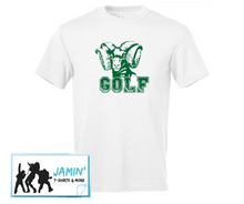 Load image into Gallery viewer, Golf with Rams Mascot (green font)