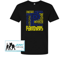 Load image into Gallery viewer, Panthers Typography (Blue / Gold)