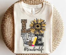 Load image into Gallery viewer, Love (sunflower & pencil) #teacherlife