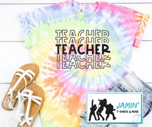 Load image into Gallery viewer, Teacher (stacked) Tye Dye