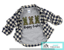 Load image into Gallery viewer, Happy Easter Camo Bunnies (Youth)