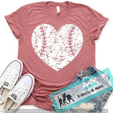 Load image into Gallery viewer, Distressed Baseball Heart