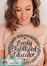 Load image into Gallery viewer, Early Childhood Educator Black Font in Circle