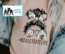 Load image into Gallery viewer, # Real Estate Life (messy bun and glasses)