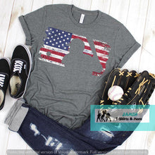 Load image into Gallery viewer, American Flag outline baseball