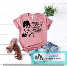 Load image into Gallery viewer, Happy Girls are the Prettiest -Audrey Hepburn