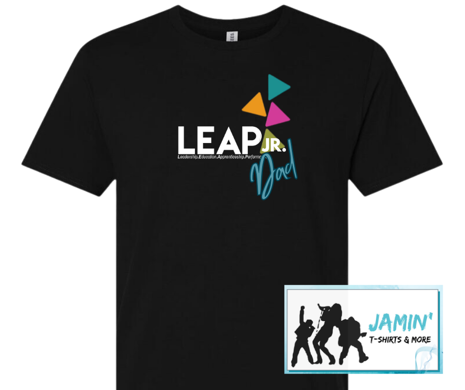 LEAP JUNIOR Dad (Black T-Shirt or Long Sleeve)