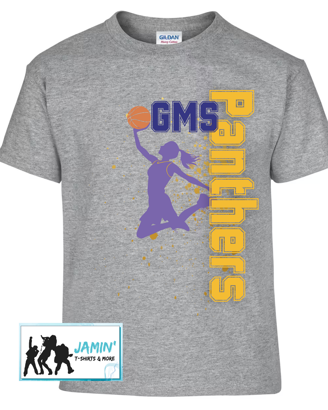 GMS Panthers Basketball (girl silhouette)