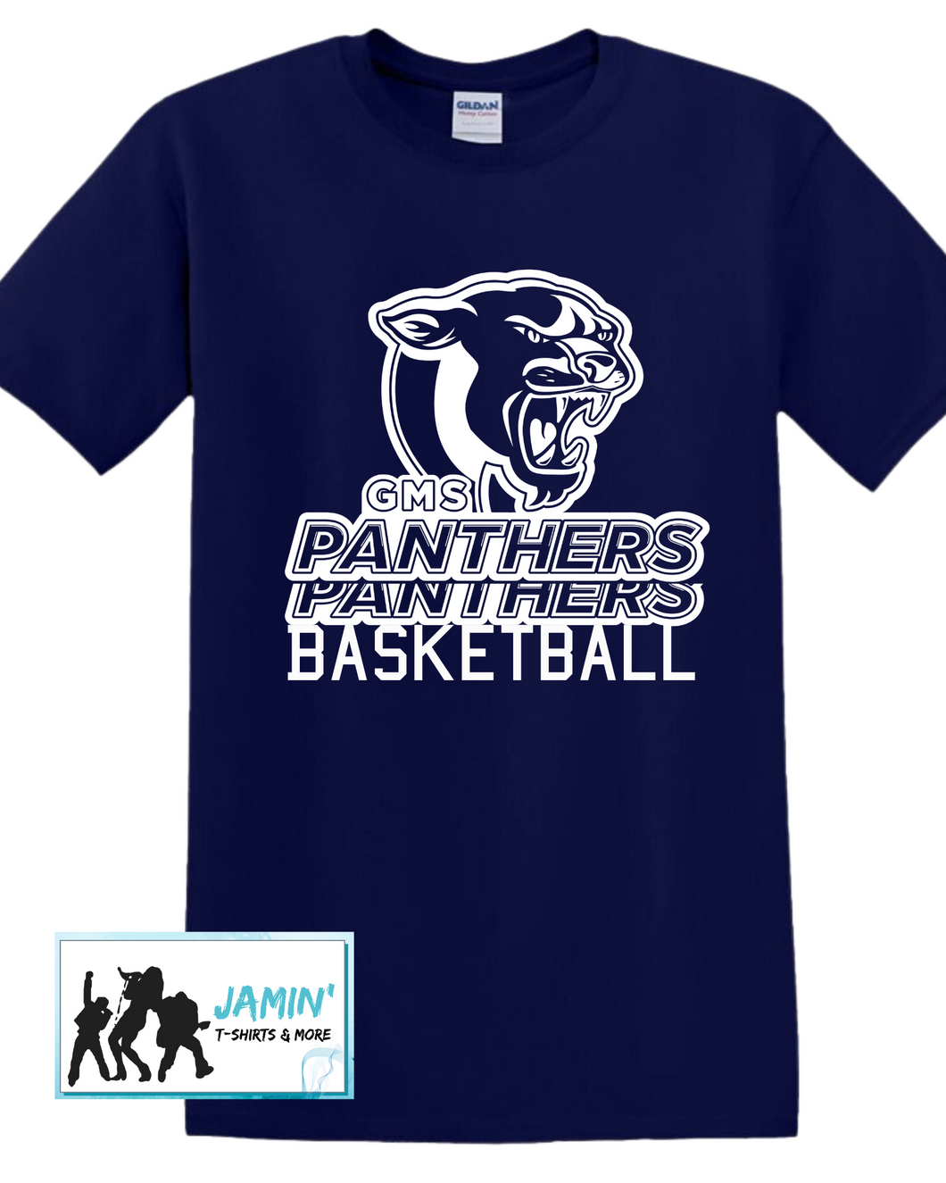 GMS Panthers Repeat Basketball (White Font)