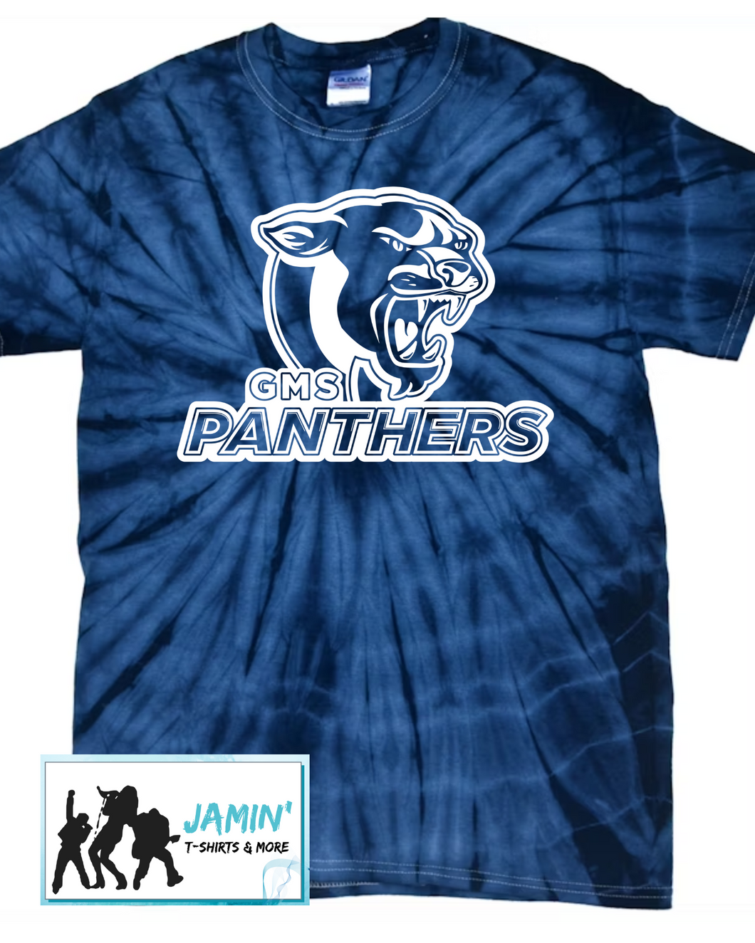 GMS Panthers Tye Dye Tshirt (white font)