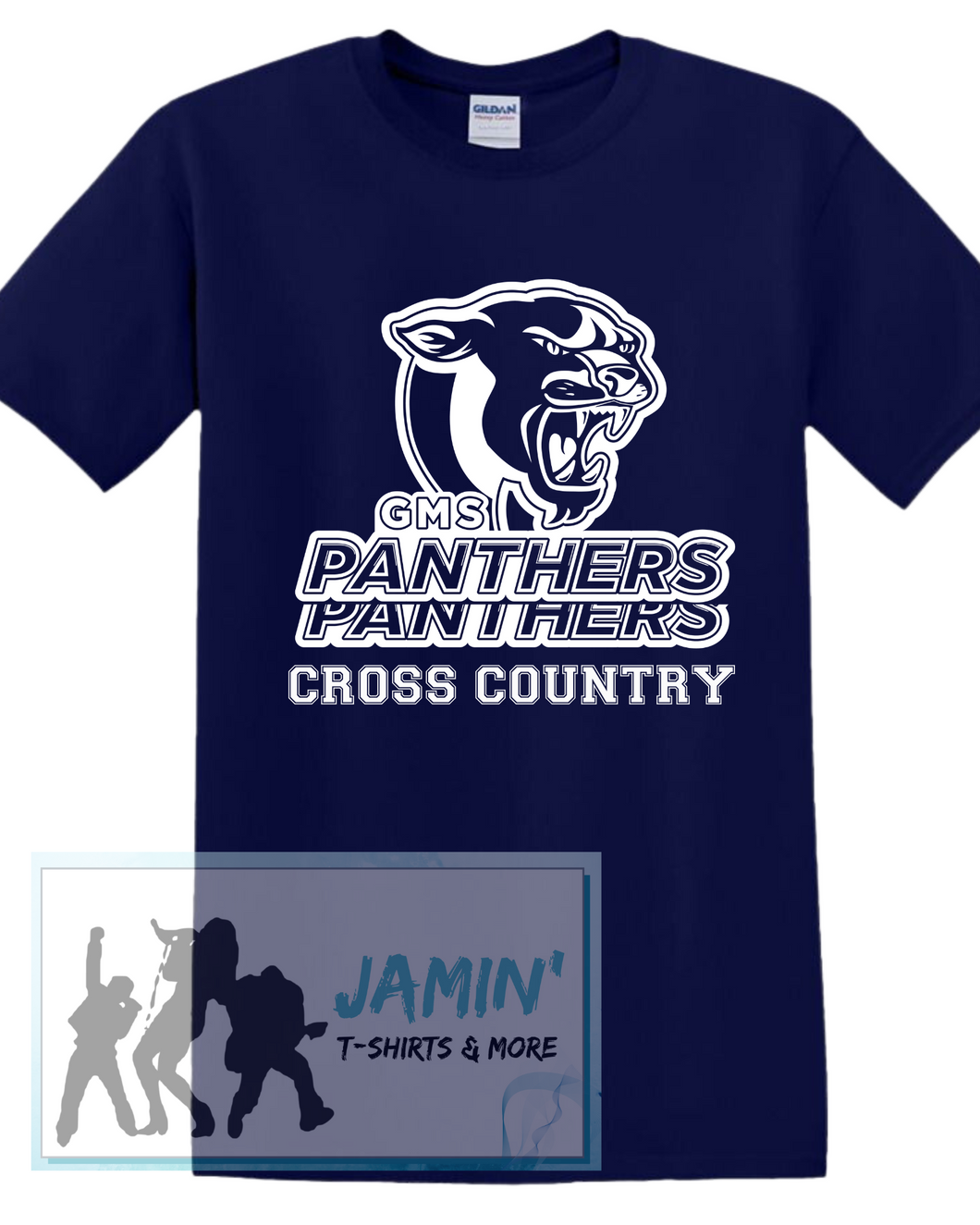 GMS Panthers Cross Country White Logo