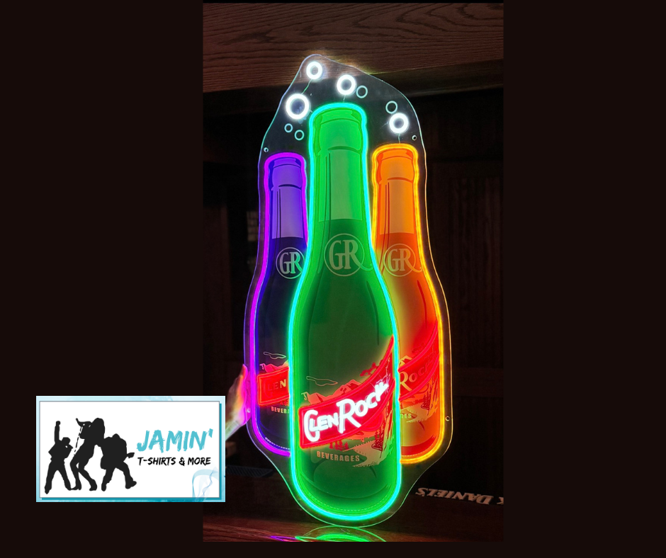 GlenRock™ Pop Neon Sign (Bottles)