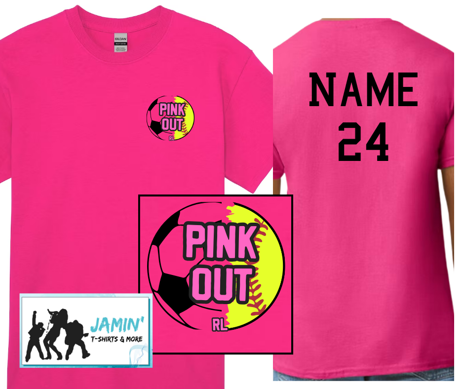 Pink Out (Soccer & Softball) with Name & Number