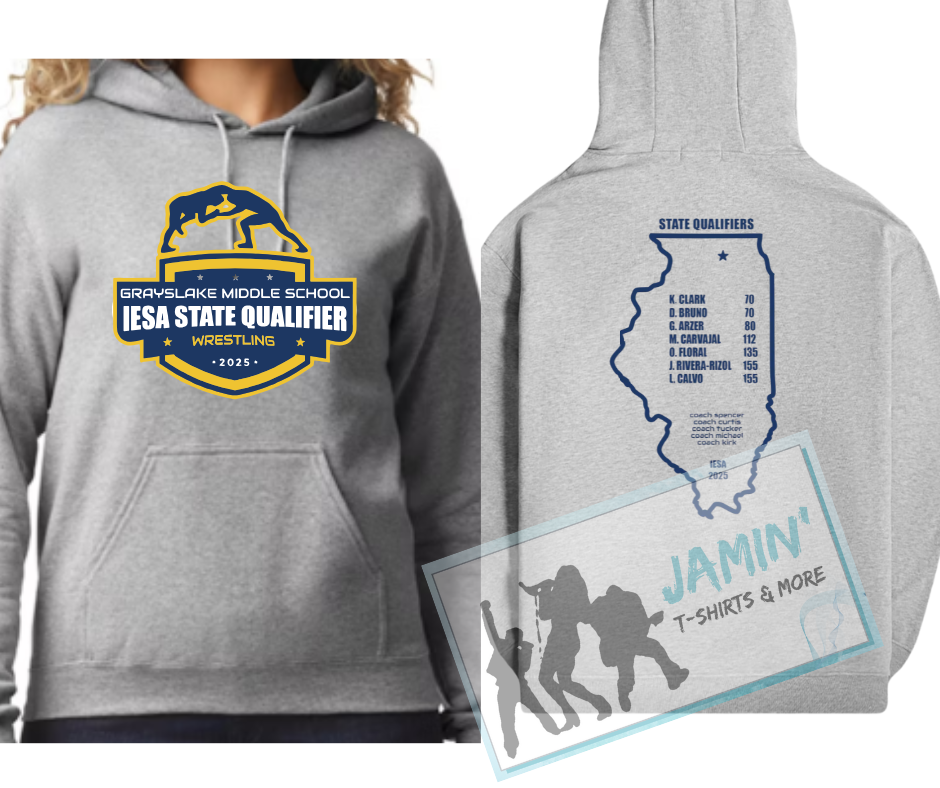 GMS- Wrestling State Qualifier Hoodie