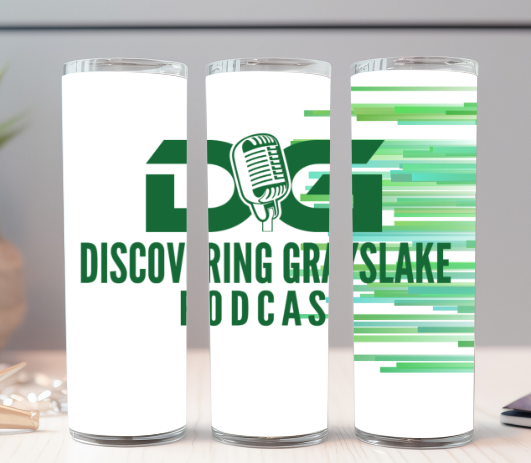 Discovering Grayslake (Green Lines) 20oz stainless steel tumbler