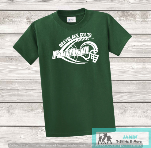 Grayslake Colts Football T Shirt Forest Green Jamin T Shirts More