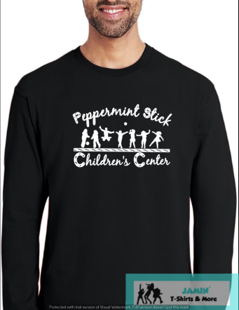 Peppermint Stick Children's Center Long Sleeve Shirt