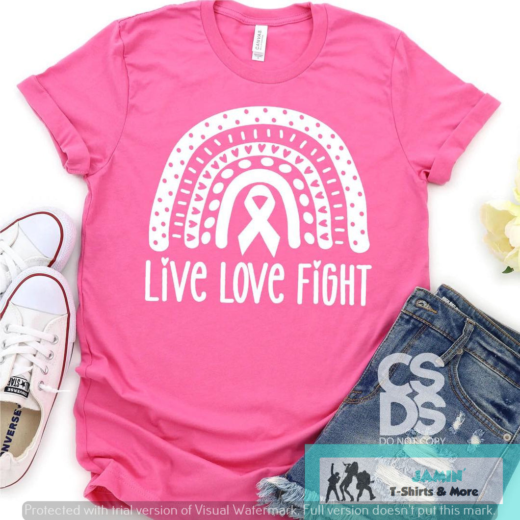 Live Love Fight with Ribbon