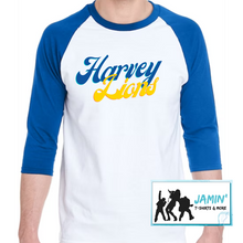 Load image into Gallery viewer, Harvey Lions (Cursive Blue &amp; Yellow Font)
