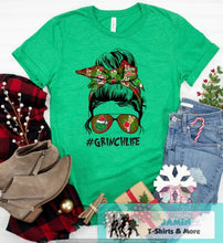 Load image into Gallery viewer, # Grinch Life (messy bun)

