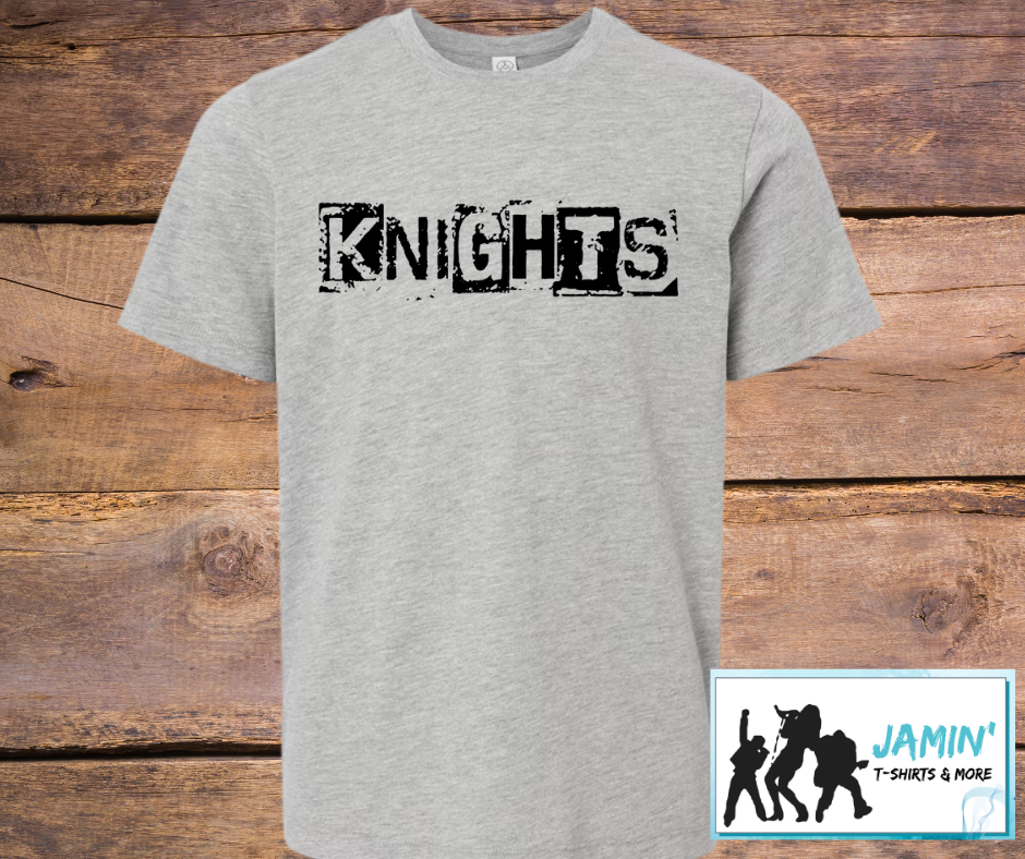 Knights - stamped black font