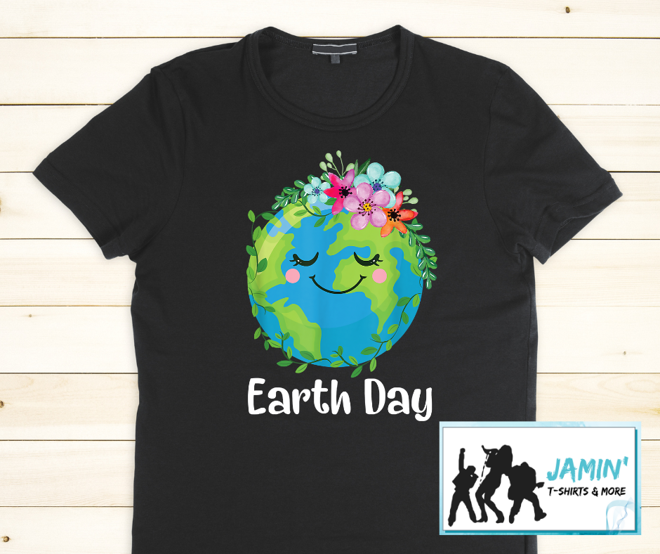 Earth Day (earth with flowers)