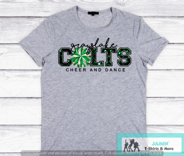 Grayslake Cheer and Dance  TShirt (Sport Gray)