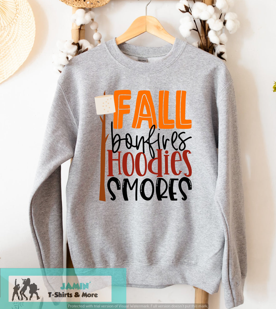 Fall Bonfires Hoodies Smores