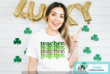 Load image into Gallery viewer, Stacked Green and Leopard Teacher
