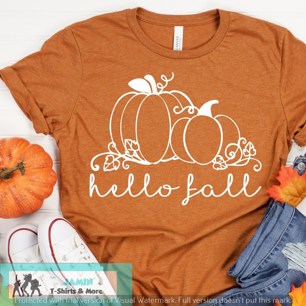 Hello Fall with Pumpkins