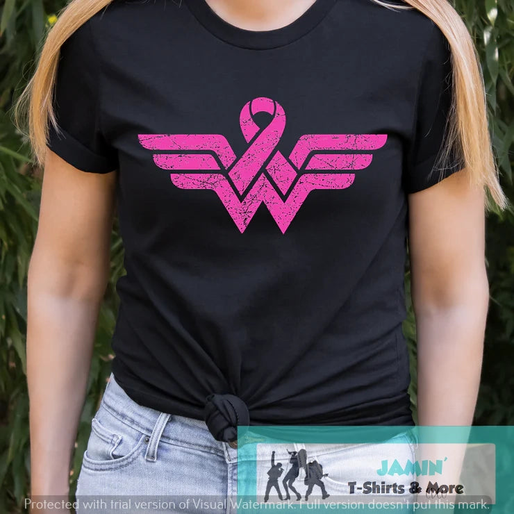 Wonder Woman (Breast Cancer Ribbon)
