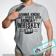 Load image into Gallery viewer, Wanna Know What Rhymes with Monday Whiskey
