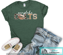 Load image into Gallery viewer, Grayslake Colts Leopard Tshirt (Heather Forest Green)
