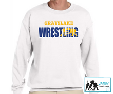 Load image into Gallery viewer, Grayslake Wrestling (blue &amp; gold silhouette)
