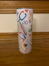Load image into Gallery viewer, Colorful Nurse 20oz stainless steel tumbler
