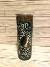 Load image into Gallery viewer, Football Mom &quot;My Heart is on that Field&quot; 20oz stainless steel tumbler
